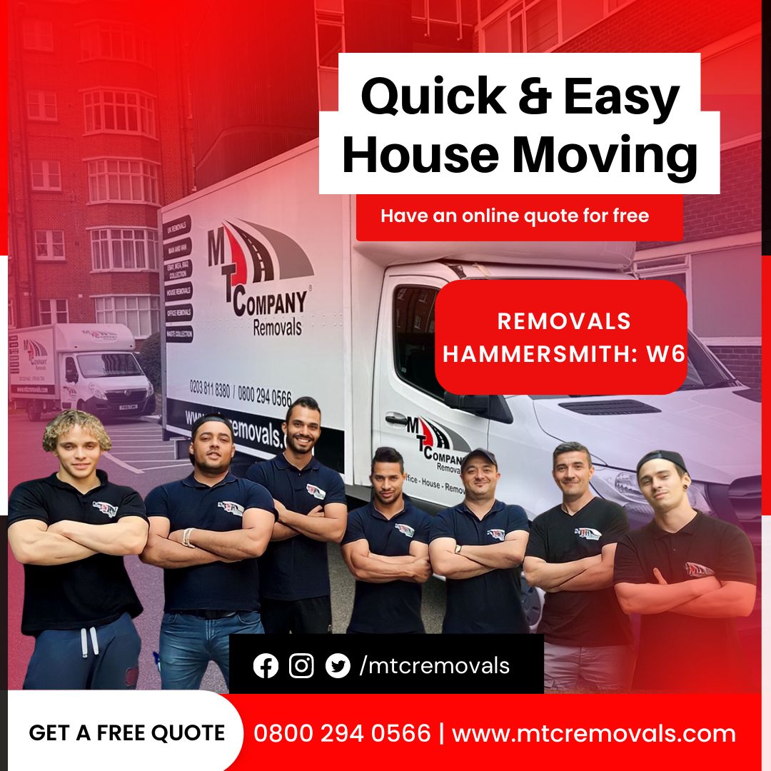 Need a dependable removals service in Hammersmith, W6? Look no further than MTC Removals! We provide efficient and eco-friendly moving solutions for residential and commercial spaces. With our video surveying, man and van hire,